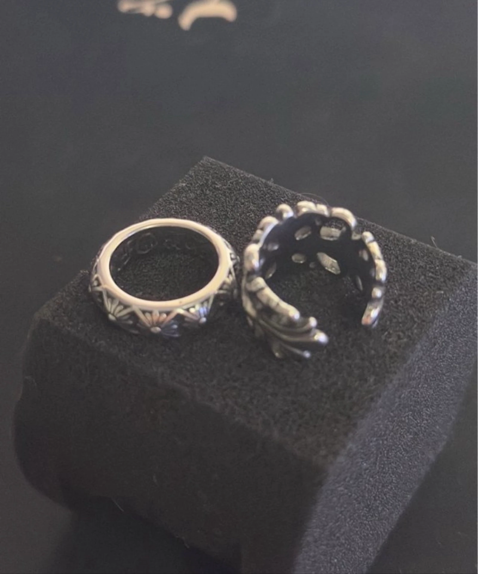Bundel 2 Y2K ringen Chrome Hearts – photo 3